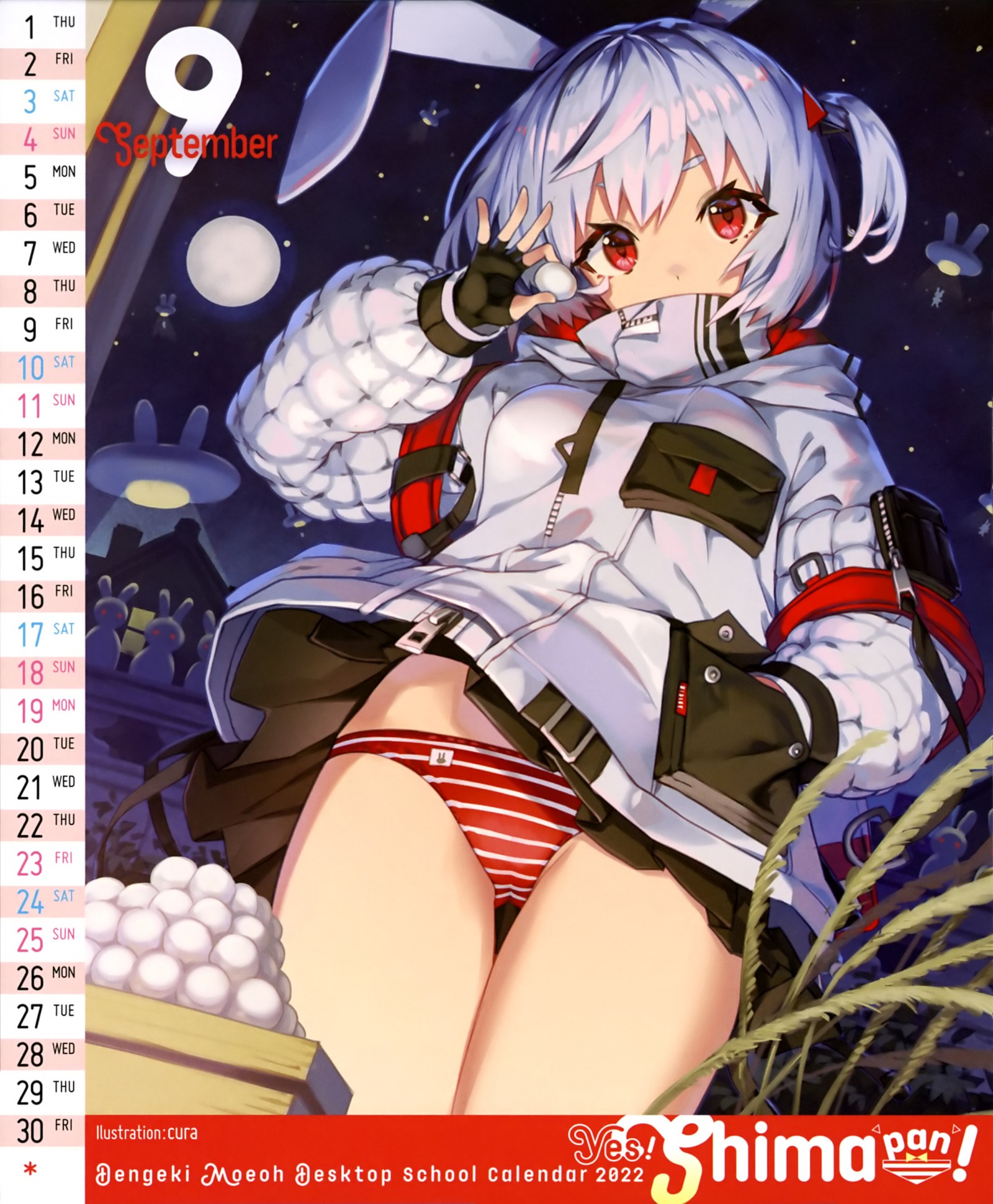 Dengeki Moeoh Desktop School Calendar 2022 Yes! Shima pan! [P10]
